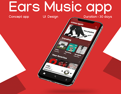 Ears music app concept - UI/UX design