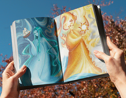 Children's fairy tales book illustration