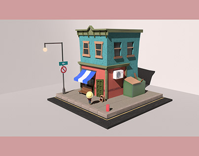 3D modeling: Happy Childhood Resort Corner of Town