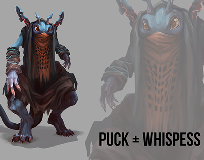 Puck (Dota 2)+Whispess (Witcher 3) character design