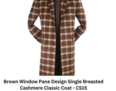 Design Single Breasted Cashmere Classic Coat