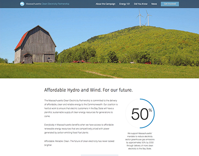 Massachusetts Clean Electricity Website Design