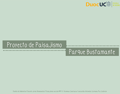 Examen Paisajismo Parque Bustamante