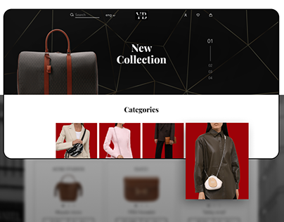 E-commerce web design for a Bag Store