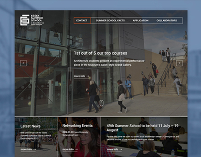University of Essex Summer School Website Design
