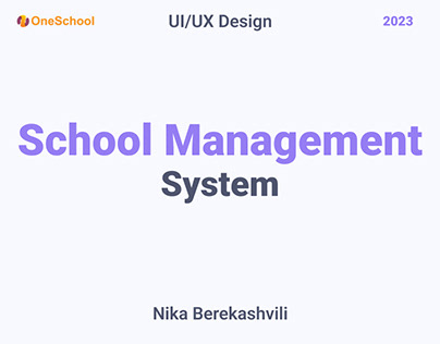 One School - Learning Management System UI/UX