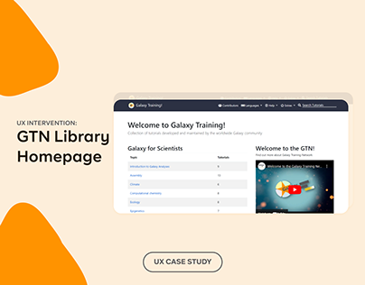 UX INTERVENTION: Restructuring the GTN library homepage