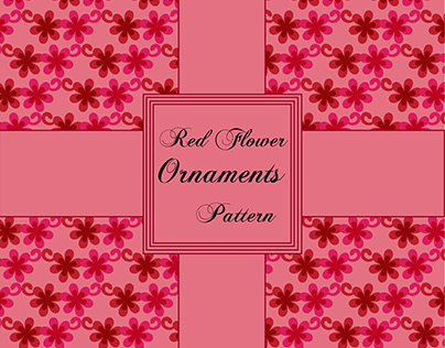 Red floral ornament Fabric pattern, paper pattern etc