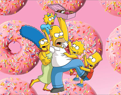 Família Homer Com Donuts
