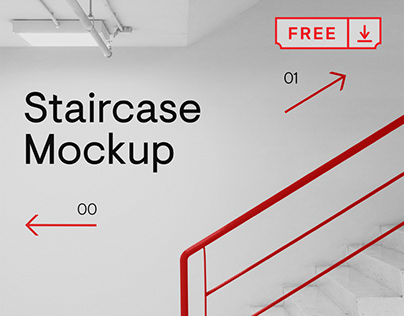 Free Building Staircase Mockup
