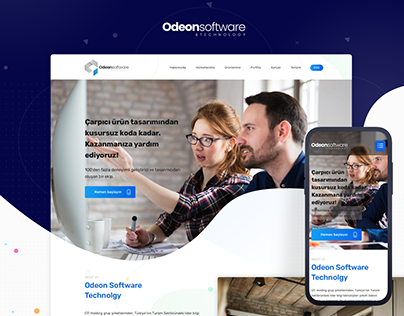 Odeon Software & Technolgy landing page design.