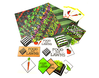Food Not Lawns: Re-brand & promotional package