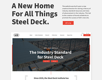 Project thumbnail - Steel Deck Institute | A New Website