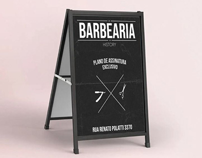 Placa Barbearia History