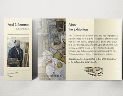 Tri-fold Brochure for an Art Exhibition (Paul Cézanne)