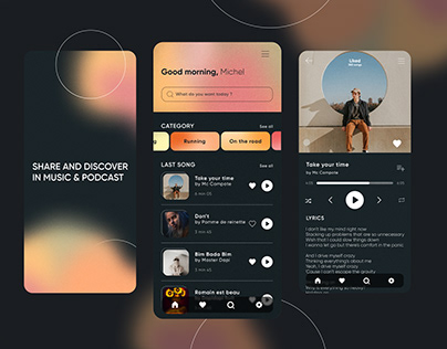 music app UI