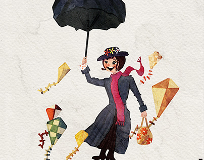 Mary Poppins "Children's Book Cover"