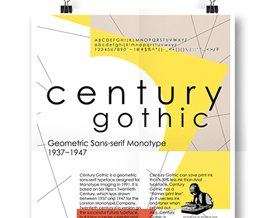 Century Gothic Typography Poster