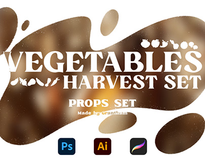 Vegetables vector set
