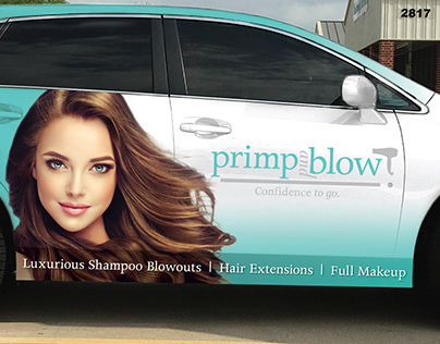 Primp and Blow Full Car Wrap