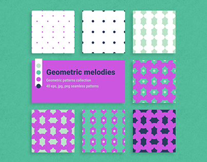 Seamless patterns. Geometric melodies