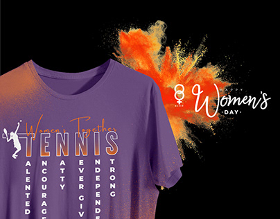 International Woman's Day Tennis T-Shirt Design