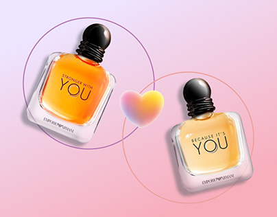Heart animation for landing page paired рarfums