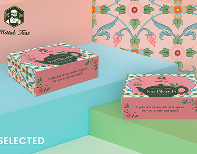Tea box packaging design for Mittal Teas