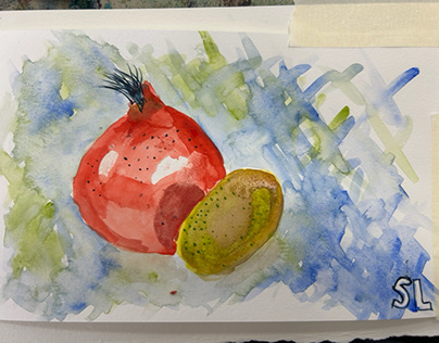 Watercolor fruit 2