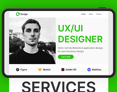 Portfolio landing page Website UI UX design
