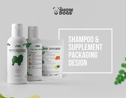 Mr.Showdogs Shampoo & Supplement Packaging
