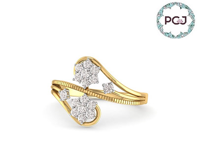 Perfect Diamond Silver Ring Jewelry By PC Jeweller