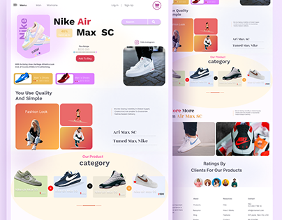 Nike Air Max Shoes WebSite design