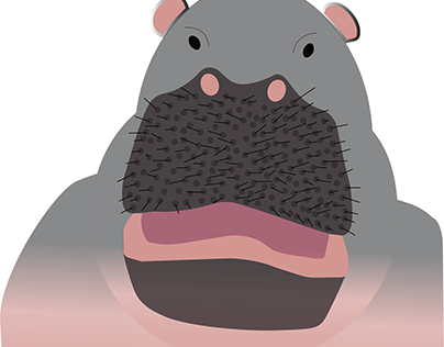 Hippo Animal Face