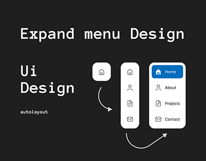 expand menu ui design, menu ui design