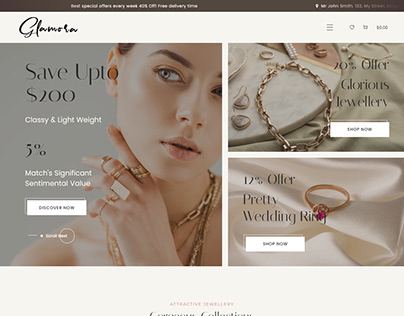 Shopify Modern Jewelry Ecommerce Store| Shopify website