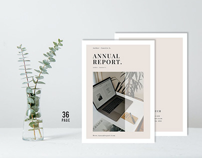 36 pages Annual Report Template