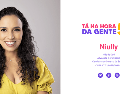 Página Niully Campos - Canditada ao Governo de Sergipe
