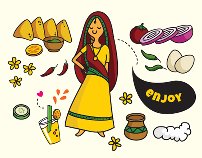 Digital Doodles for Roti Rasta