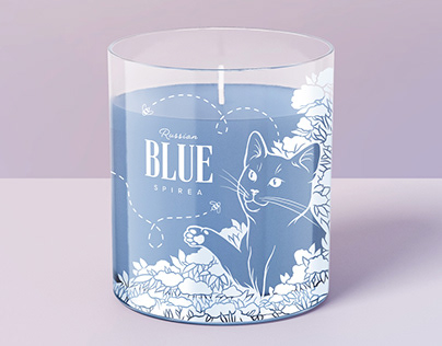 Russian Blue Spirea Candle