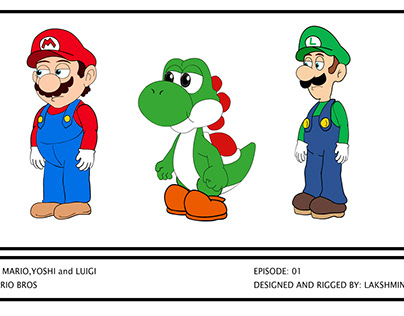 CHARACTERS FOR MARIO BROS CARTOON SERIES PROJECT
