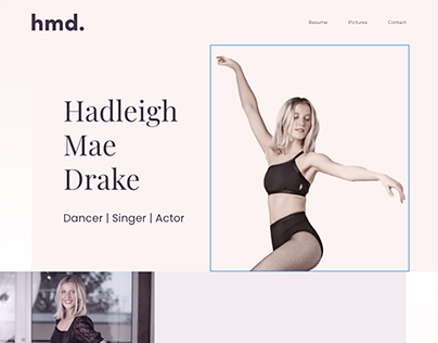 HMD Dance Website Mockup