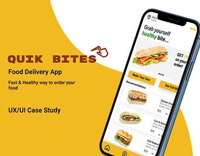 Project thumbnail - Quik Bites "Food Delivery App" CASE STUDY