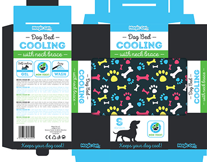 Dog cooling mat packaging design