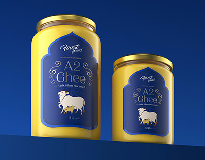 Forest Found A2 Ghee Packaging - CGI