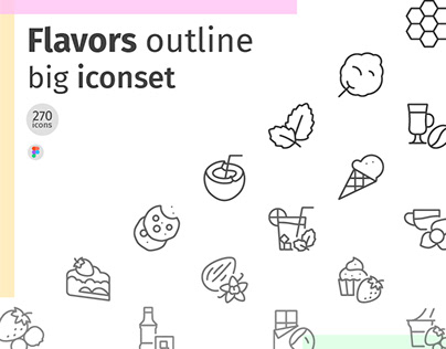 Flavors outline big iconset