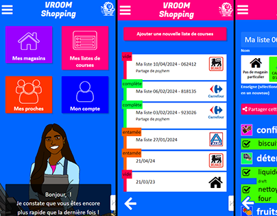 VROOM Shopping - Application mobile
