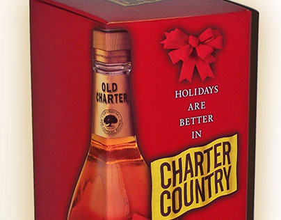 Old Charter Bourbon 1.75L holiday gift box
