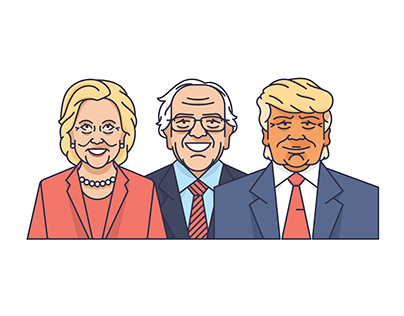 Spot Illustrations: Presidential Candidates
