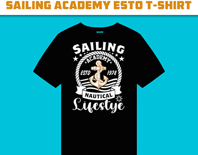 Sailing academy esto 1978 nautical t-shirt design